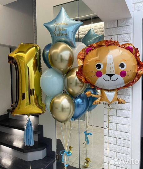 Воздушные шары с гелием на годик год годовасие