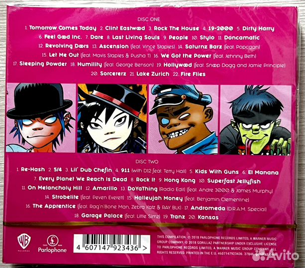 Музыкальные cd диски Gorillaz лучшее на 2-х сд