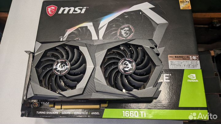 Видеокарта MSI GeForce GTX 1660 Ti gaming X