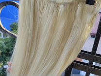 Волосы на трессе блонд