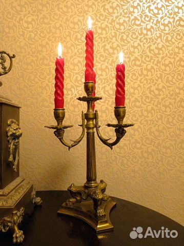 Шикарный старинный канделябр. Подсвечник