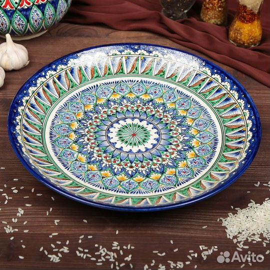 Узбекский ляган для плова Риштан, д-32см