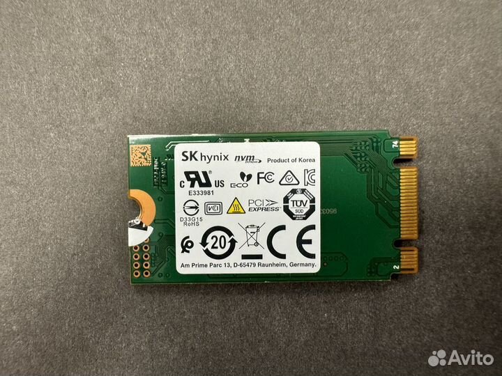 SK Hynix SSD 128Gb PCI-E M.2 2242 NVMe