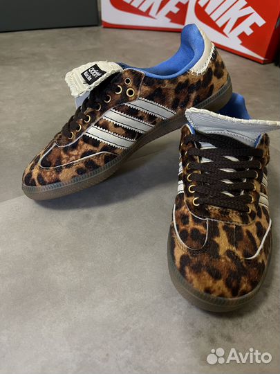 Кроссовки Adidas женские Wales Bonner леопардовые