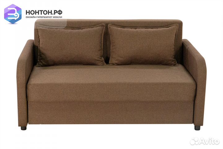 Диван еврокнижка Алекс 2 коричневый