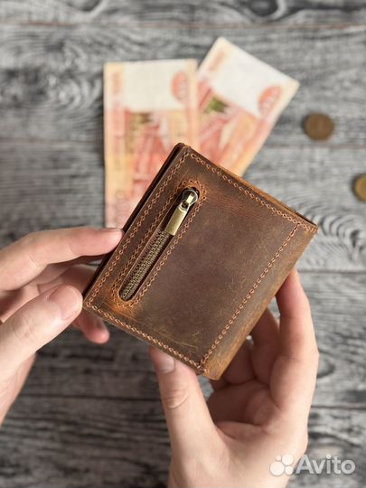 Кошелёк кожаный ручной работы
