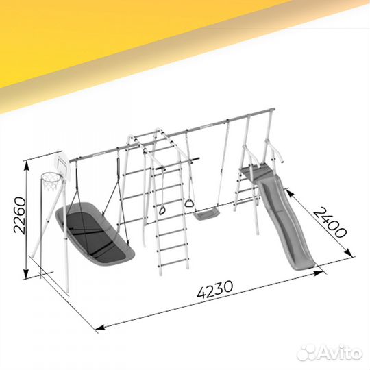 Детский спортивный комплекс Лесная поляна-3PRO №76