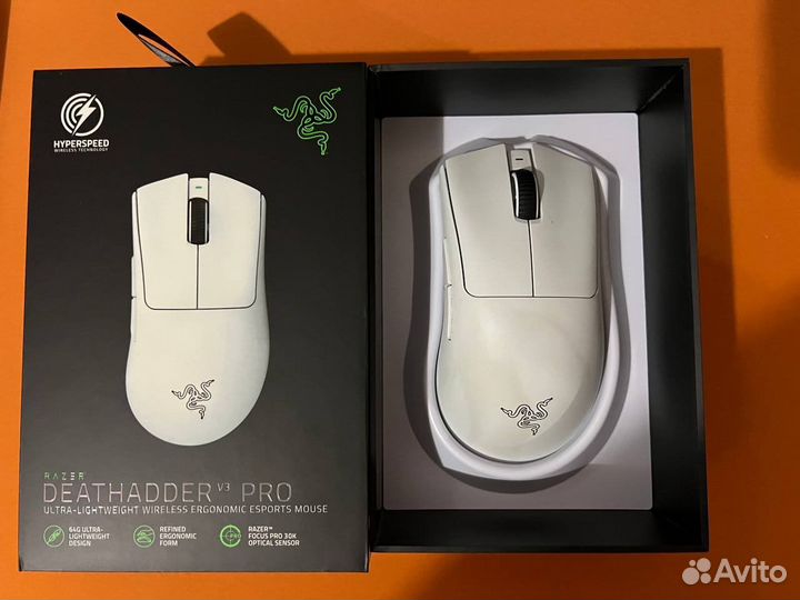 Мышь Razer deathadder v3 pro, белая