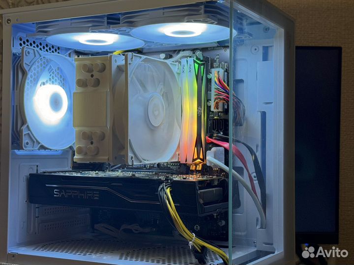 Игровой пк белый i3 10100f/16GB DDR4/SSD 512