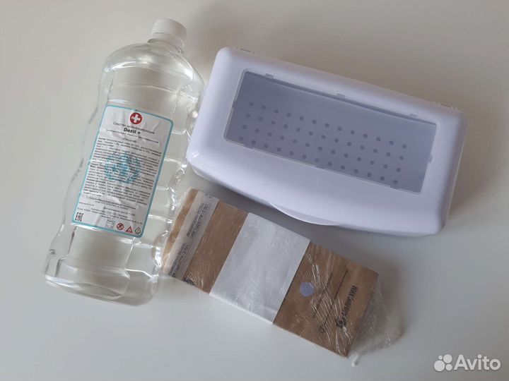 Ванночка для стерилизации, крафт пакеты и дизинфек
