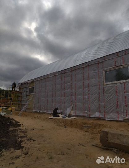 Ангар прямостенный с монтажом под ключ