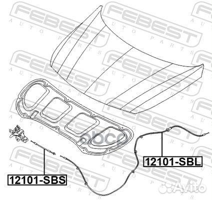 Трос привода открывания замка капота 12101SBL F