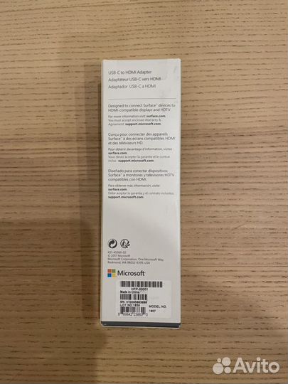 Microsoft surface USB-C hdmi адаптер новый