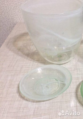 Цветочный горшок, стеклянный