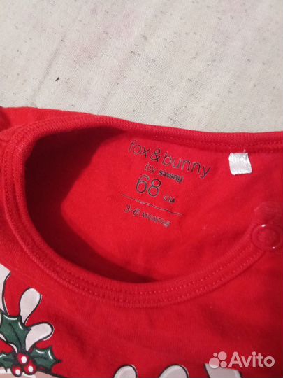 Боди новогоднее для новорожденных