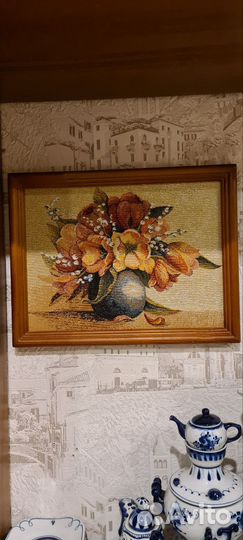 Картины ручная вышивка, пано