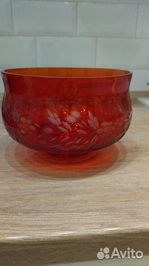 Салатник цветное стекло