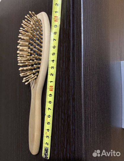 Расческа брашинг, круглая, деревянная
