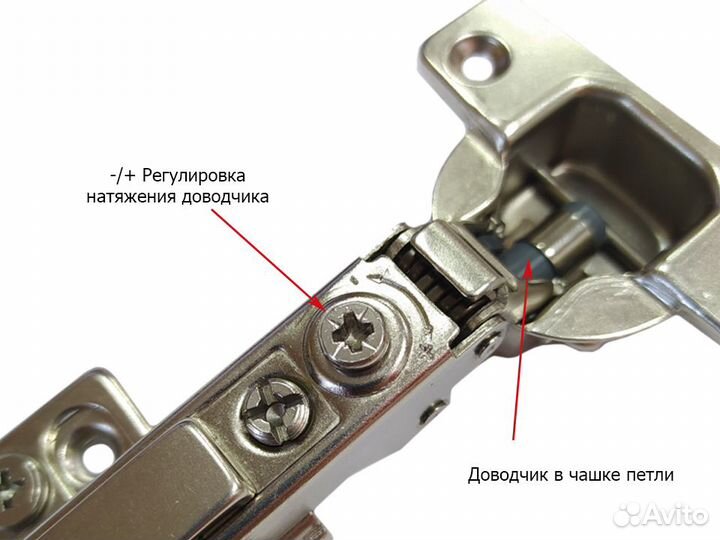 Петля мебельная с доводчиком, накладная