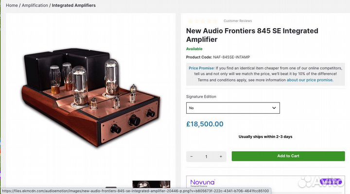 New Audio Frontiers Integr. 845 SE Special Edition