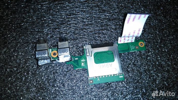 Плата разъемов аудио и SD картридера для HP 625