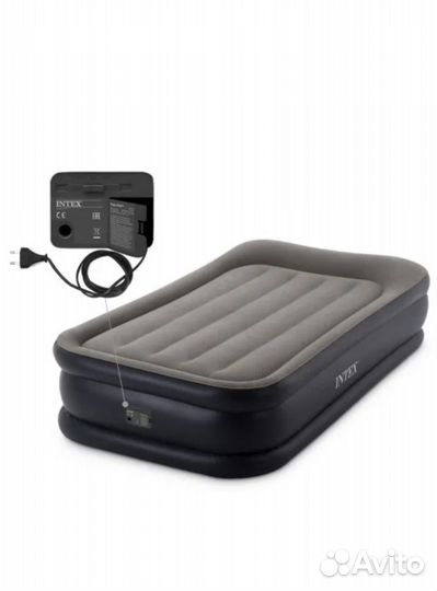 Надувная кровать intex с насосом