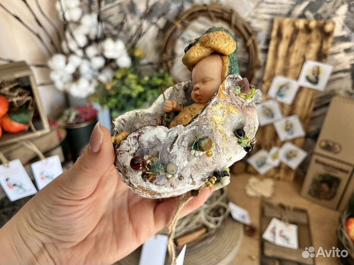 Ватная ёлочная игрушка Змея