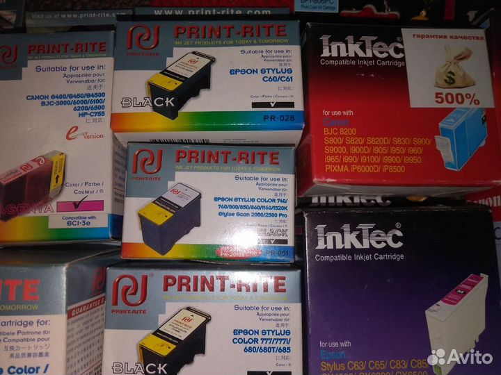Картриджы для струйных принтеров Canon, Epson