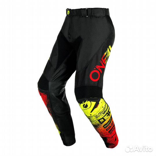 O Neal Mayhem Scarz мотоштаны Black Red Красный