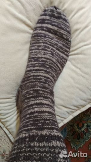 Носки шерстяные вязанные