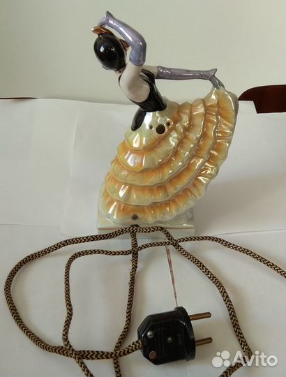 Статуэтка ночник гдр Танцовщица (Кан-кан)