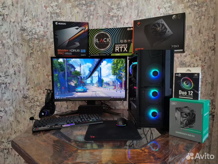 Игровой компьютер i7-11700F, RTX 3080 с монитором