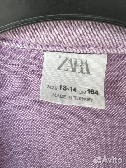 Джинсовая куртка zara 13-14 лет
