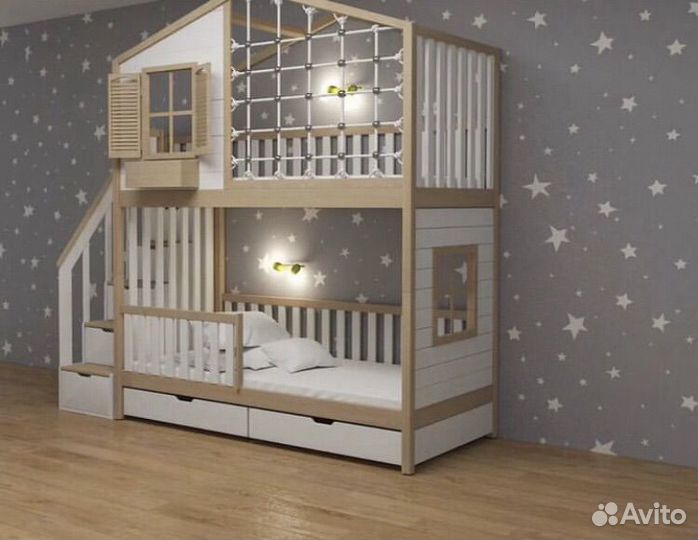 Двухъярусная детская кровать-чердак