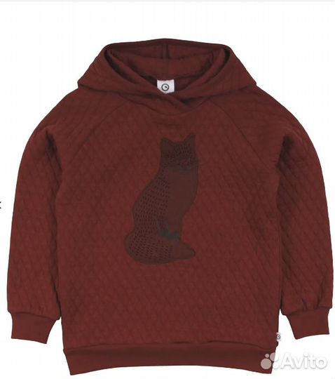 Стеганое худи Muesli Fox, Fudge 122 (7 лет)
