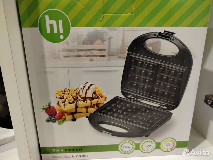Электрическая вафельница новая