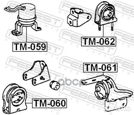 Опора двигателя задняя toyota RAV4 94-00 TM-062