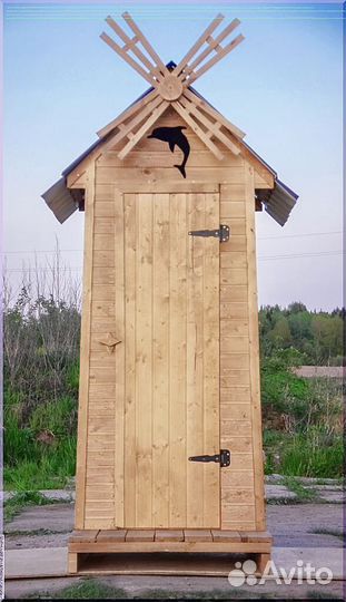 Дачный туалет деревянный прямоугольник нпс 315