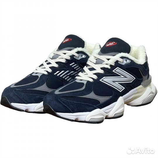 NEW balance 9060 navy white С мехом