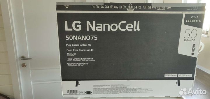 Упаковка Коробка телевизора LG NanoCell 50nano75