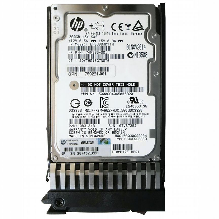 [785407-001] Жесткий Диск Hp 300gb Sas 2,5" Hdd 785407-001