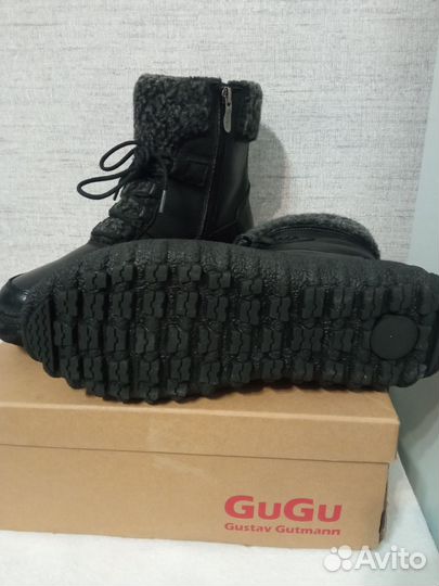 Ботинки женские зимние 39 раз нат кожа мех черн