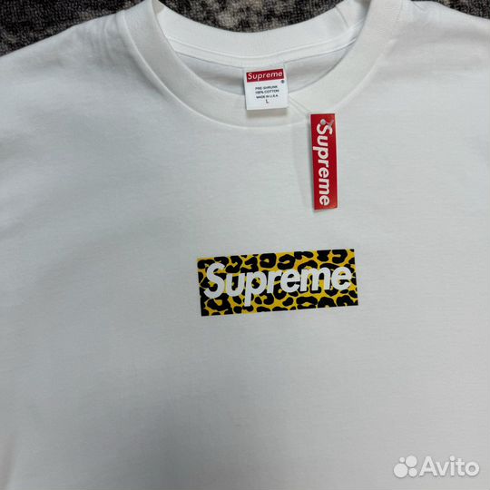 Футболка Supreme Box Logo Leopard