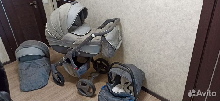 Коляска adamex 3 в 1 бу