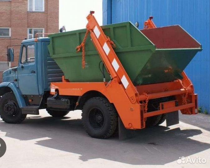 Вывоз мусора контейнером 8 m3