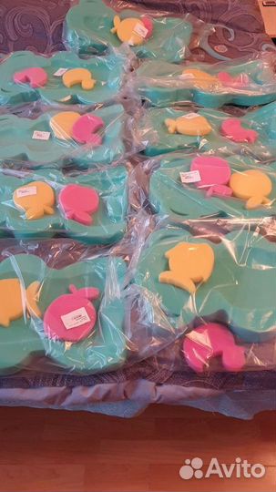 Губка для купания детей. Зелёная