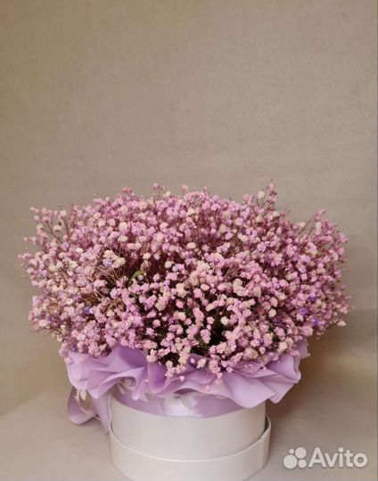 Ля-Букет/композиция из гипсофилы/живые цветы