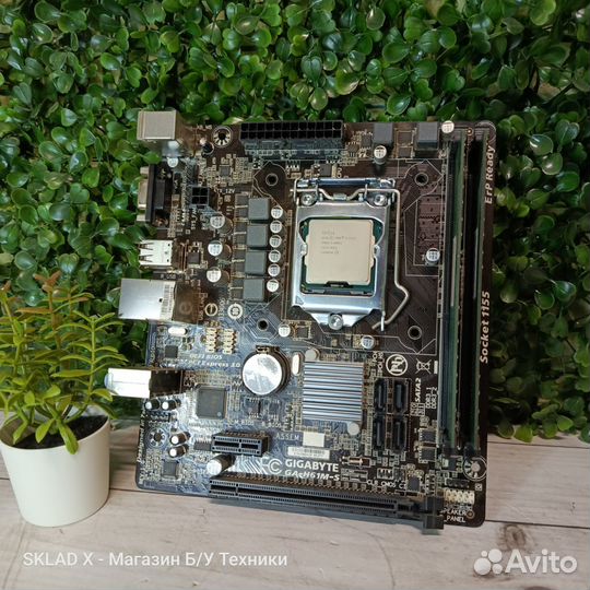 Материнская плата Gigabyte ga H61m-s LGA 1155 I3