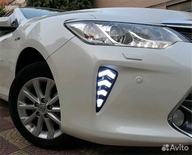 Camry 55 LED Фонари дхо в передний бампер A8NM9