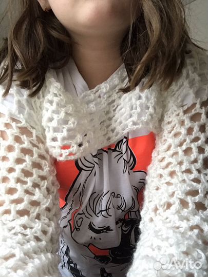 Кофта сетка вязаная